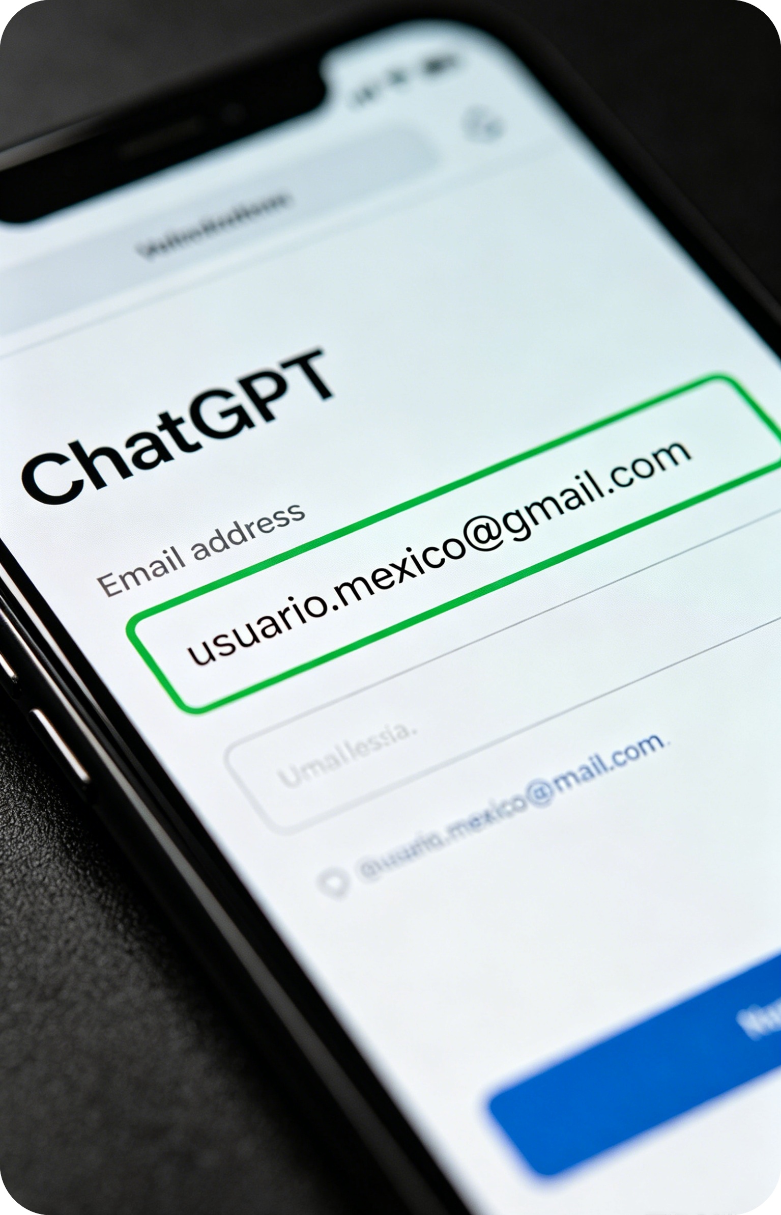 Correo bien escrito en el formulario