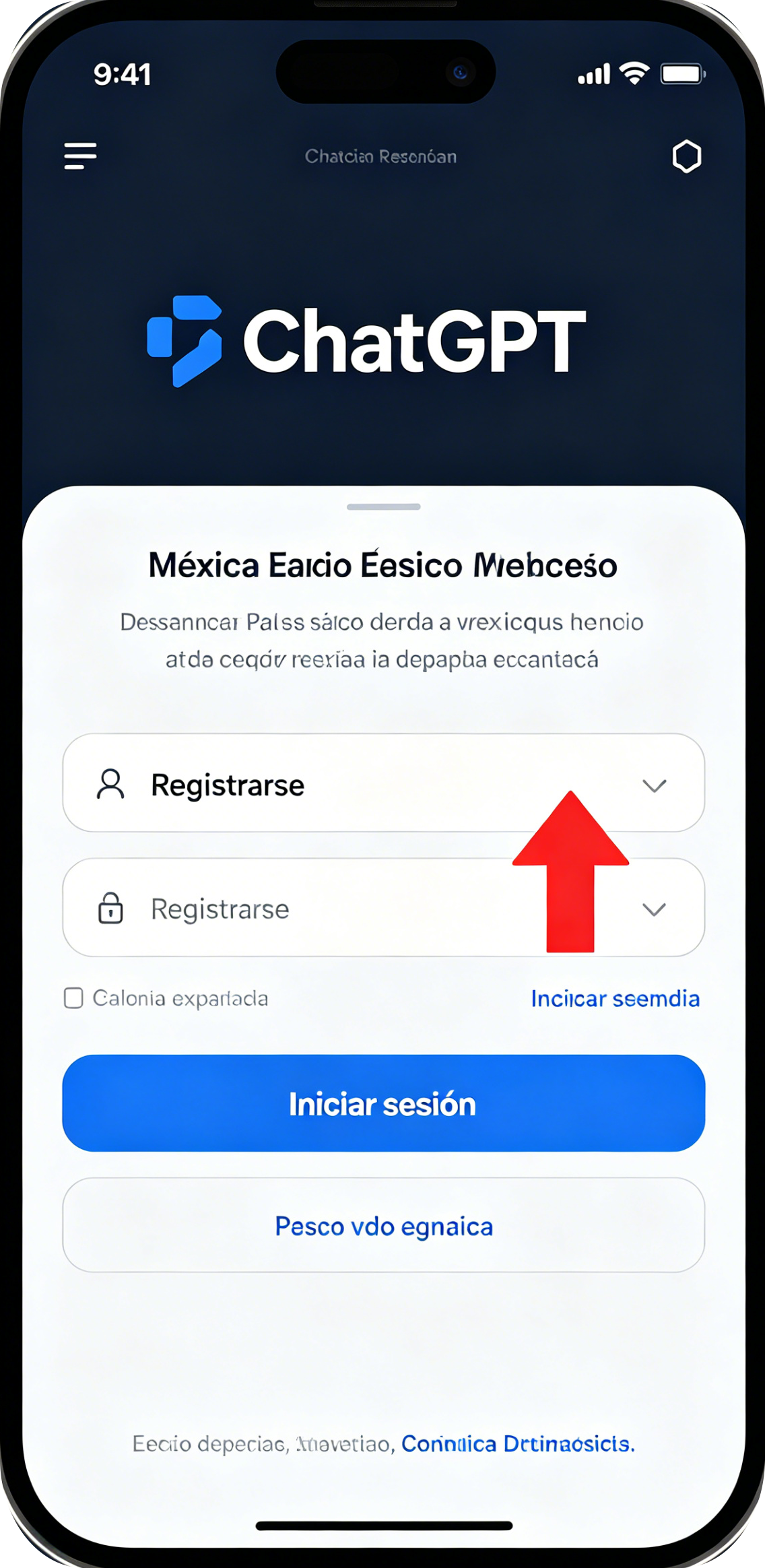 Página de registro de ChatGPT lista para usar