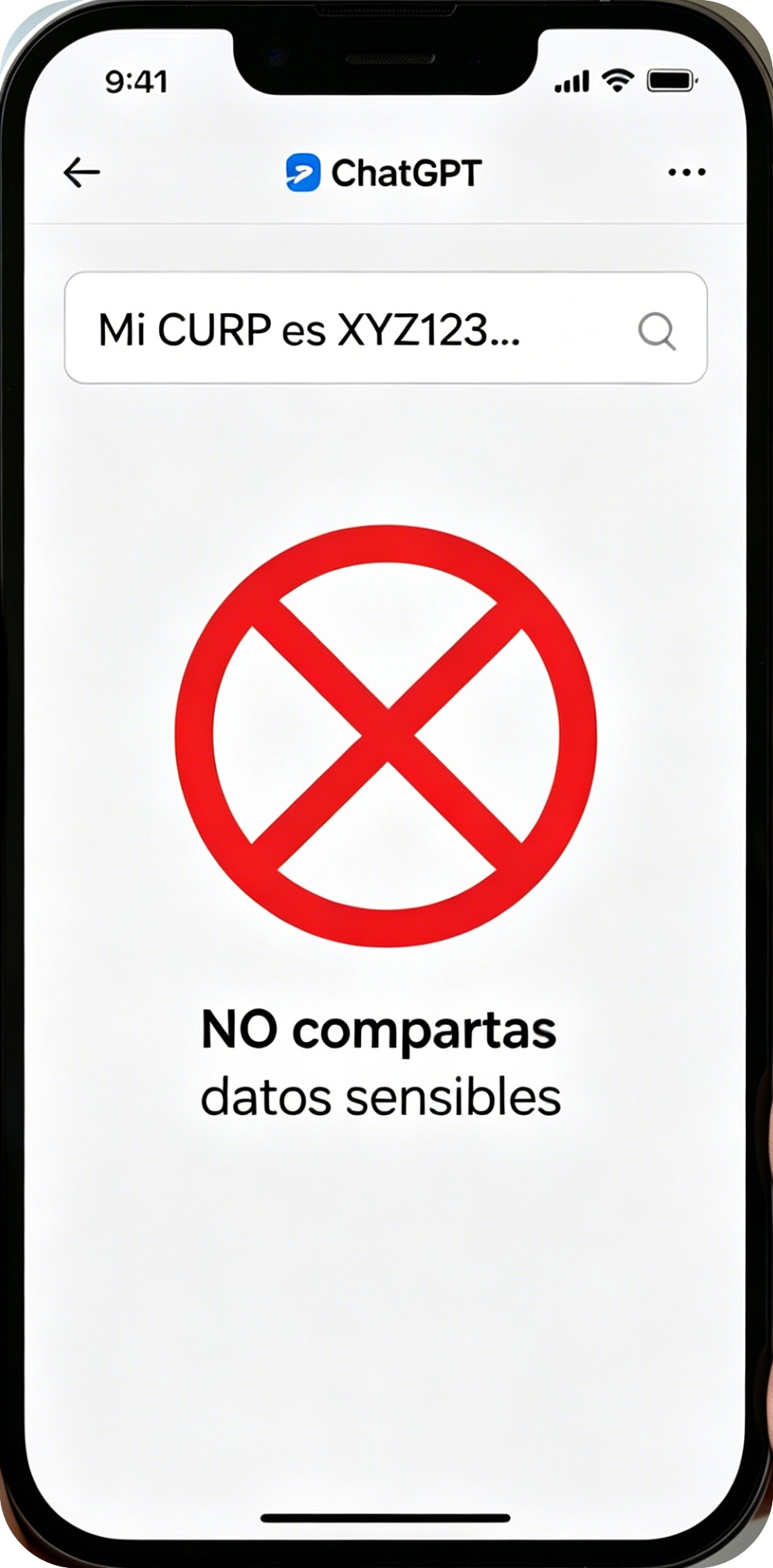 No subir datos sensibles a ChatGPT