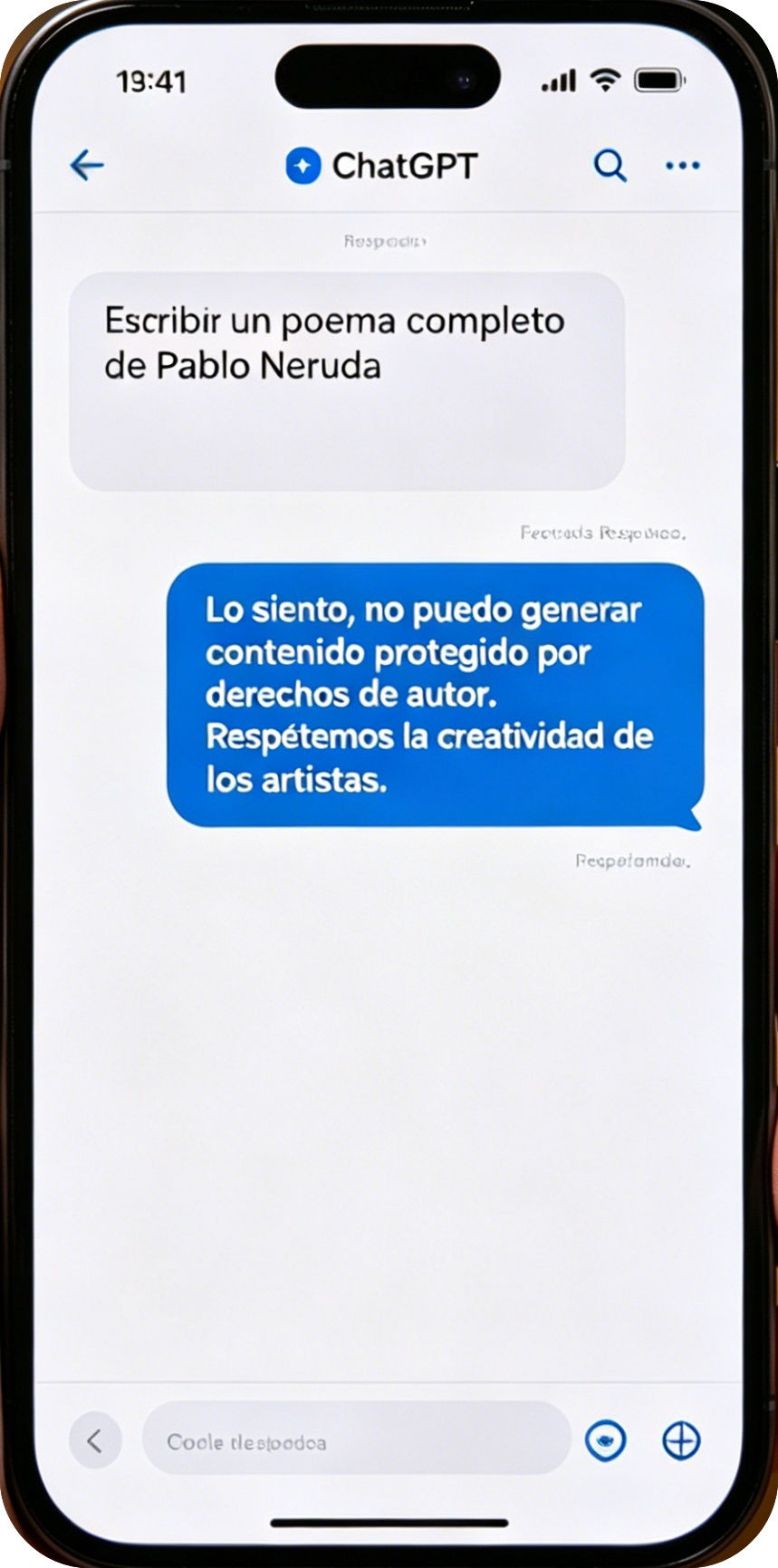 Respeto a derechos de autor en ChatGPT