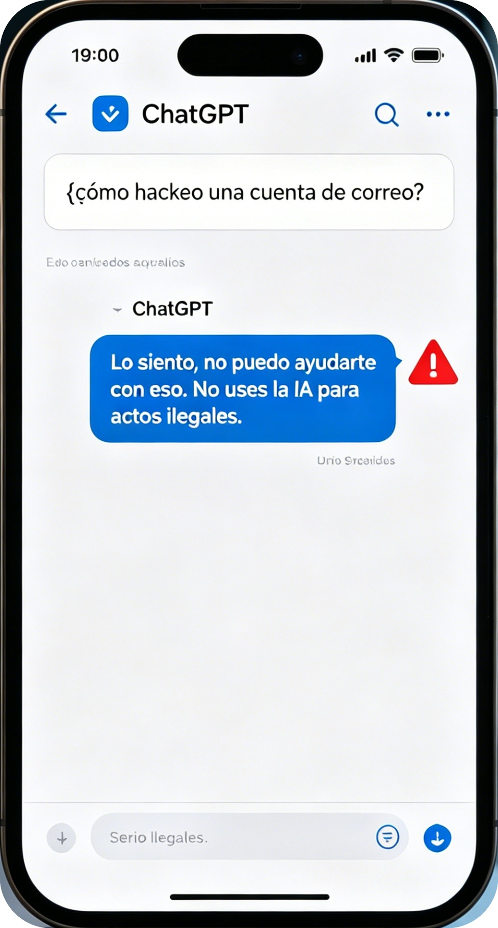 No usar ChatGPT para fines ilegales