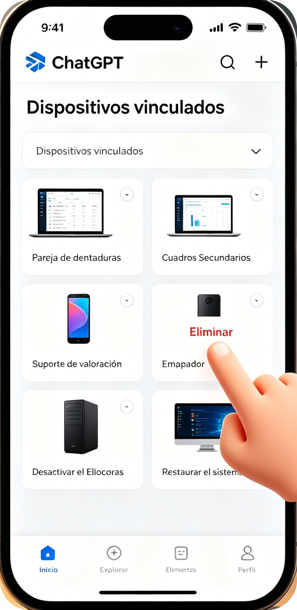 Quitar dispositivos desconocidos